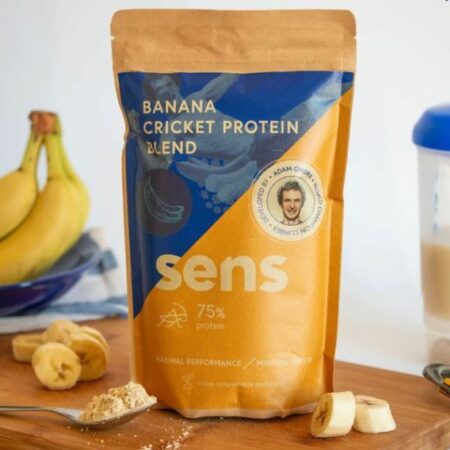 Poudre protéinée de grillons à la banane