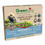 Les nématodes ANTI-VERS DU POTAGER UNIVERSEL (2 x 10M) offre une protection universelle contre les vers blancs, gris et les mouches du sol. Grâce à sa formulation unique Greenapy, vous bénéficiez d’une répartition homogène pour un traitement d’une précision chirurgicale.