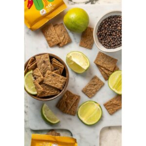 Crackers Apéritifs Protéinés Poivre & Citron Vert Small Giants (80g) – Poudre de Grillon