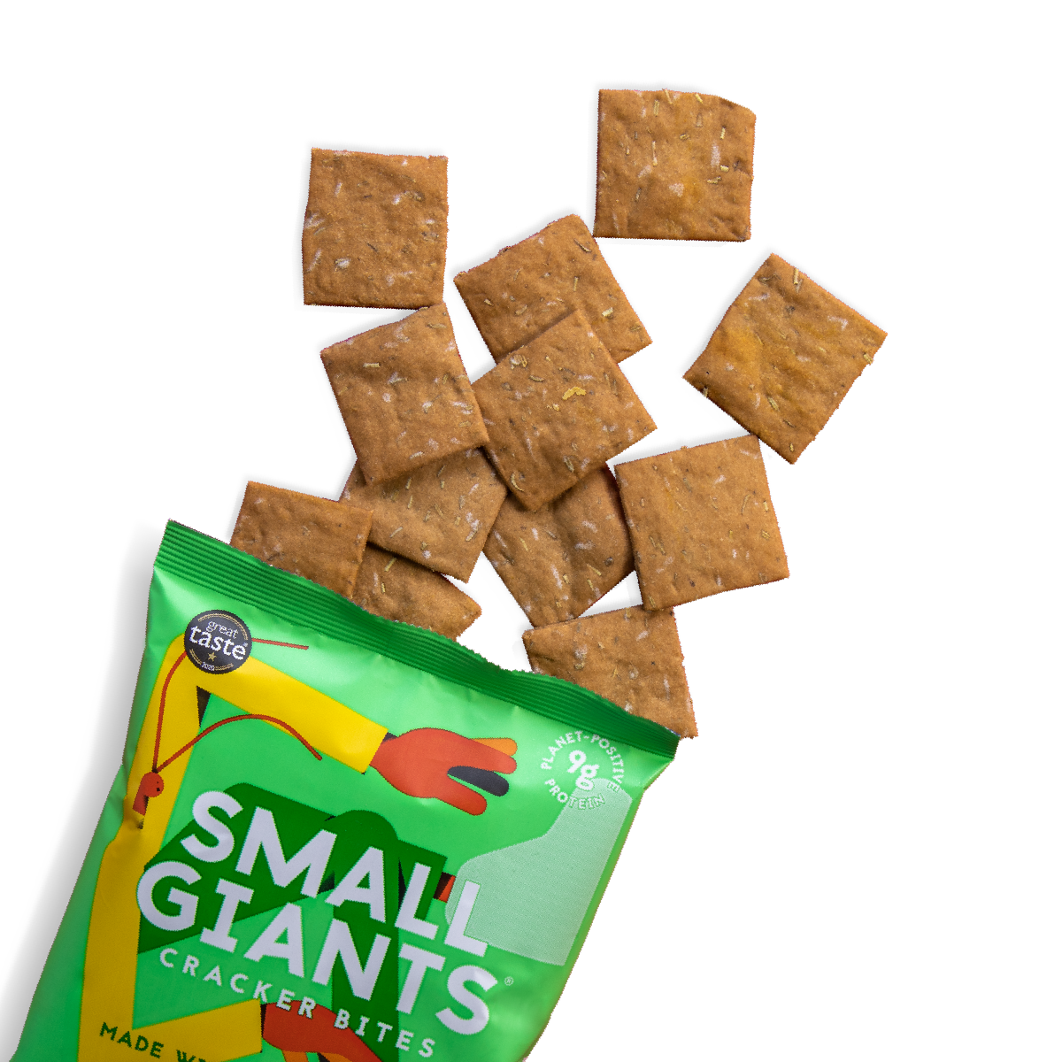 Crackers Apéritifs Protéinés Romarin & Thym Small Giants (80g) – Poudre de Grillon