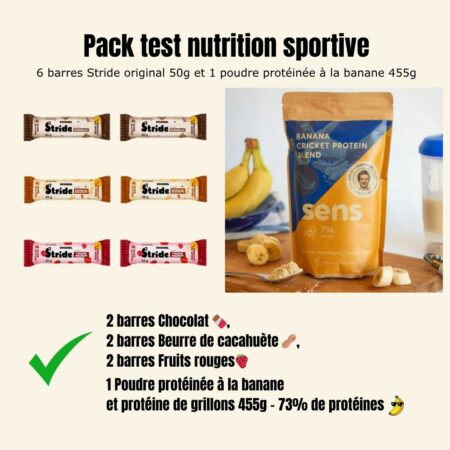 Pack test nutrition sportive stride original et shake banane